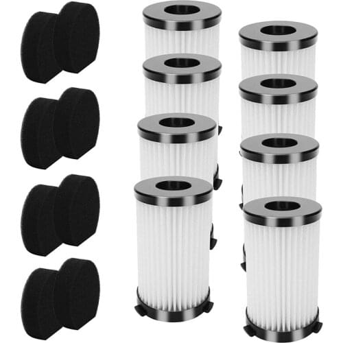 8 Sets Replacement HEPA Filter Fit for MOOSOO D600 D601 Corded Vacuum Cleaner Replacement Parts