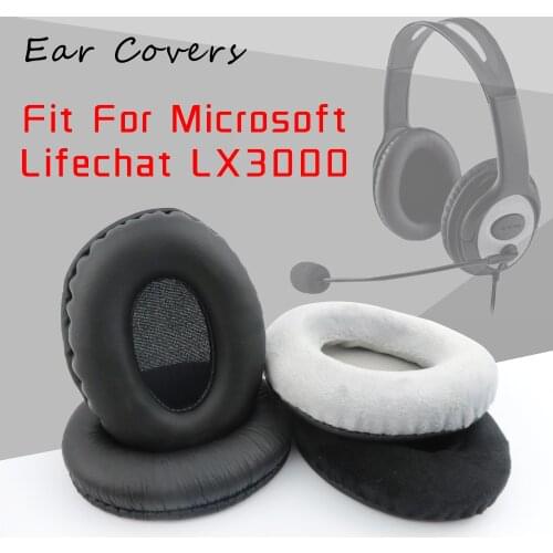 Ear Pads For Microsoft Lifechat LX3000 LX-3000 Headphone Mic Cover Earpads Replacement Headset Ear Pad PU Leather Sponge Foam