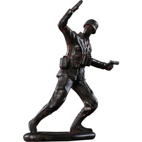 AMERICAN RETRO WINNER WINNER SCULPTURE CREATIVE SOLDIER STATUE RESIN ART&CRAFT DESKTOP FIGURE FIGURINES HOME DECORATE R2795