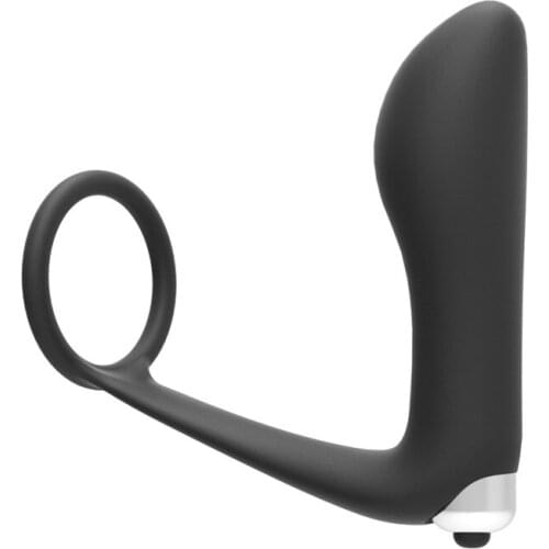 Anal Sex Toys Prostate Massager Male Anus Vibrators with Penis Delay Ejaculation Ring Vibrating Butt Plug Vibrators for Men 18