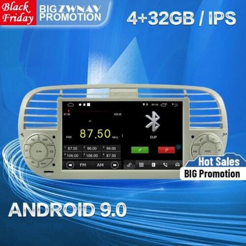 Android 9 CAR DVD PLAYER Screen For FIAT 500 2007 2008 2009 2010 2011 2012 2013 2014 Audio Radio Auto Stereo GPS Navi Head Unit