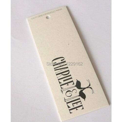 Free Shipping 500pcs/lot Custom paperboard hang Tag for clothing printed paper garment tag /clothing swing tag labels