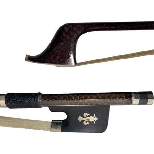 Free shipping High Quality 4/4 Size Diamond Carbon Fiber Cello Bow Ebony Frog Nickel Silver Durable Straight Strong