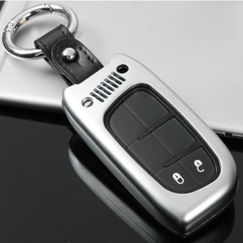 YCCPAUTO 1Pcs Zinc Alloy Car Key Case For Jeep Cherokee 2014 2015 2016 2017 Keys Chain Protect Shell Auto Accessories