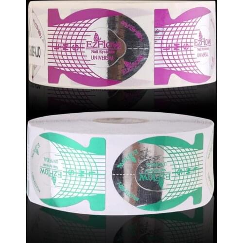 500pcs Nail Form Transparent Nail Art French Acrylic UV Gel Tips Extension Sticker Builder Form Guide Stencil Manicure Tools