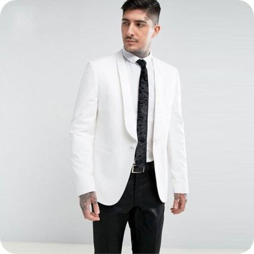 Custom White Men Suits Wedding Suits Bridegroom Groom Wear Formal Tuxedos Prom Party Man Blazer Costume Slim Fit Terno Masculino