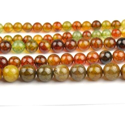 Natural AAA Natural dragon agate Round Imitation Gemstone Loose Beads jewelry making 6/8/10/12mm Please select size 018012012