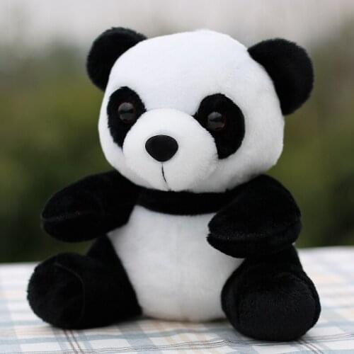 Cute panda plush toy lovely sitting pose panda about 22cm soft doll kids toy decoration birthday gift h1988