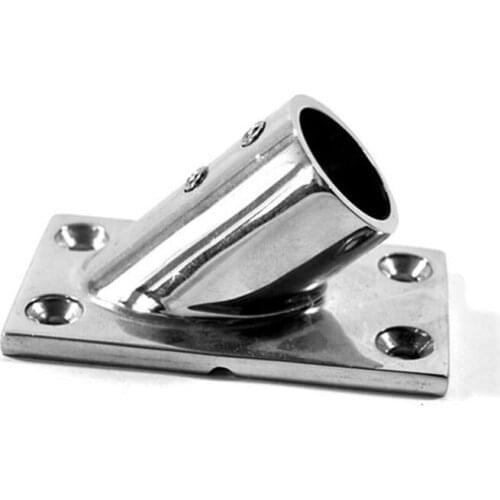 Stainless Steel Marine Hardware Stainless Steel 316 Tube Seat 60 Degree Square Bottom Tube Seat 22mm25mm