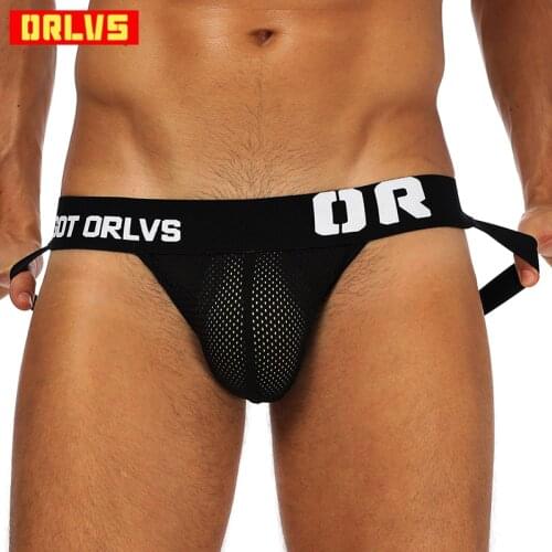 ORLVS Sexy Men Underwear ORLVS Jockstrap Cueca Gay Men Underwear Thongs Men G String Men Thong Homme Tanga Jockstrap