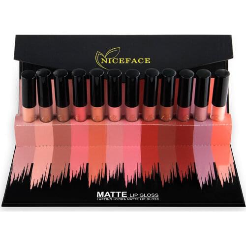 NICEFACE 12pcs/lot lip kit matte Lipstick Waterproof Nutritious Velvet lip stick Red Tint Nude batom makeup set