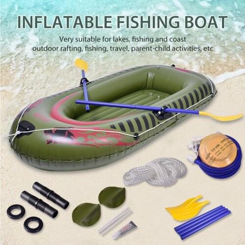 2 Person Inflatable Boat Kayaking Heavy Duty Rafting Fishing Air Kayak Canoe Set Dinghy Inflatable Fishing Boat With Paddles