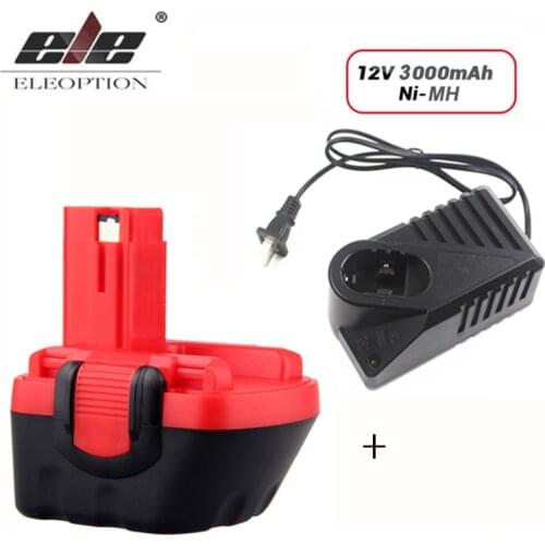 With charger 12V 3000mAh Ni-MH Battery for Bosch 12V Drill GSR 12 VE-2,GSB 12 VE-2,PSB 12 VE-2, BAT043 BAT045 BTA120 26073 35430