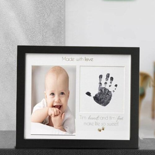 Newborn Baby Birthday Keepsake Shower Gift Handprint Footprint Picture Frame Photo Ornaments 69HE