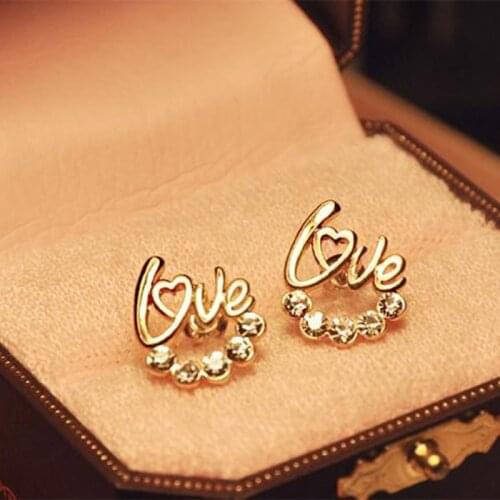 New Women Fashion LOVE English Alphabet Earrings Party Accessories Gifts