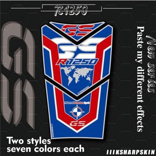 New Motorcycle 3D Edge Gel Fuel Tank Pad Fish bone Stickers Gas Fuel Oil Tank Protective Accessories Decals For BMW R1250GS 2019