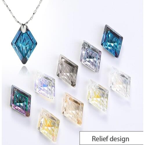 Rhombus Rhinestones AB Color Glass Pendants Glitter Bracelets Rhinestones Flatback Crystals Jewelry Making Crystal Stones