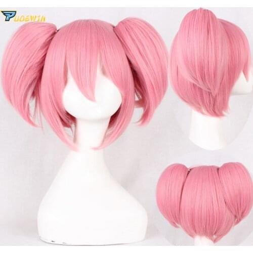 Madoka Kaname Cosplay Wig Puella Magi Madoka Magica Costume Play Wigs Halloween Costumes Hair