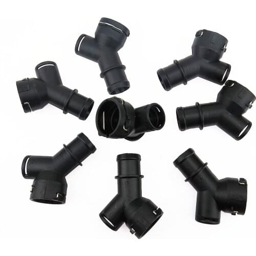 SCJYRXS Qty8 Engine Radiator System Water Pipe Tee Fitting 1K0122291 For CC Golf Passat Eos A3 TT Seat 1K0122291AD