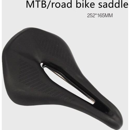 Mountain Bike Saddle Road Bike Saddle Leather Microfiber Ultralight Bicycle Seat Post MTB Saddles Road Bike Saddle 165*252mm
