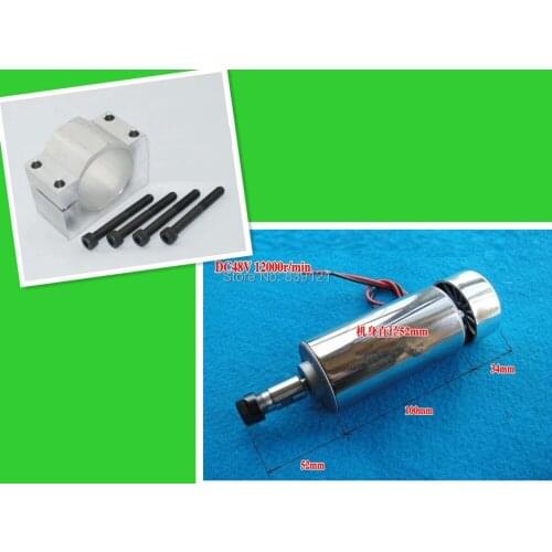 Hot sell Lowest price with new type spindle CNC 400W Air cool Spindle with spindle bracket ID 52mm