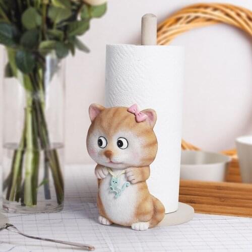 Modern minimalist cute animal tissue holder creative living room bathroom resin toilet paper holder roll paper tube decoration