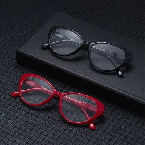 Stylish Gaming Computer Cat Eye Reading Glasses Anti Glare UV Eyestrain with Spring Hinges Readers