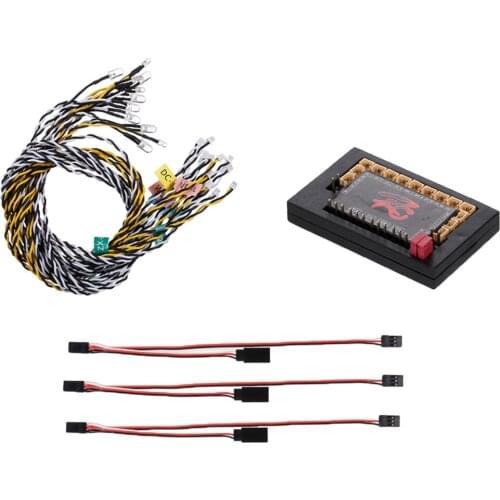 Light Kit 1/10 1/8 Lamp Kit Set Set Vehicles Dual Power Supply Replacement