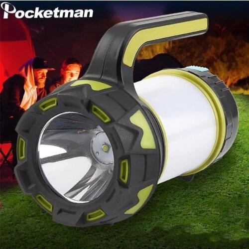 80000 LM Portable LED Camping Light Flashlight Lantern Dimmable 3600mAh Power Bank Searchlight Emergency Lamp Work Light Torch