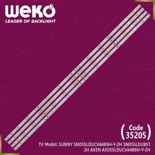 TV LED BAR- MS-L1312 V3 - A3 192-196LM 6.2-6.4V 0X WR - 107.5 CM 14 LEDS TOTAL 4 PCS