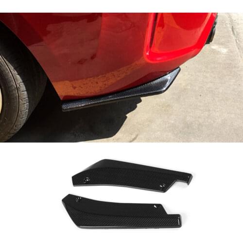 Carbon Look Car Rear Bumper Lip Angle Splitters Diffuser Bumper Lip Diffuser Splitter Scratch Protector For BMW F81 F22 E82 F10