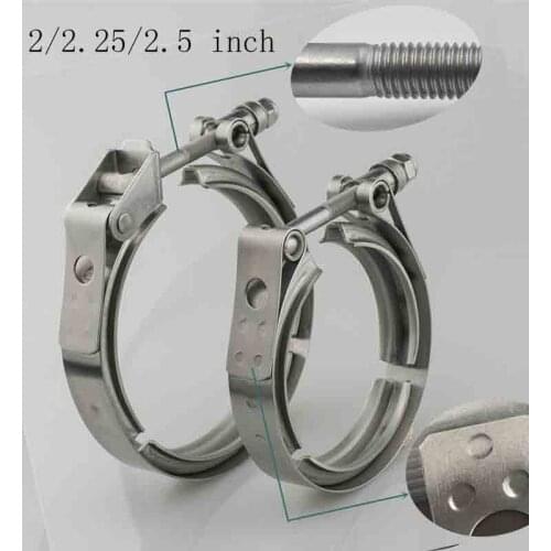 V band Clamp Universal Stainless steel 2/2.25/2.5 inch exhaust downpipe V band clamp clip High Quality