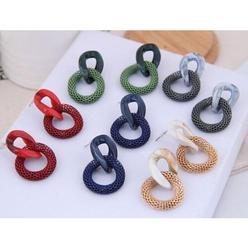 Women sexy korean style summer Dangle trendy druzy Earrings gift Long Earrings Statement big earings fashion jewelry 2020 new