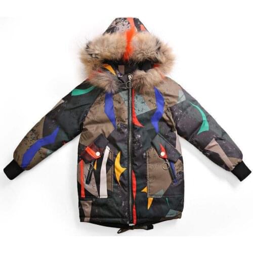 Girls Winter Coat 2020 New Children Long Camouflage Padded Down Outerwear 9 Old Kids Winter Coveralls 12 Years Old Girl Clothes