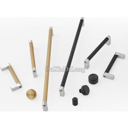 1PCS Aluminum alloy Knurled/Textured Furniture Long Handle Kitchen Cabinet Knobs and Handles Drawer Pulls Bedroom Knobs GF509