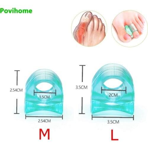 2pcs Green Soft Silicone Toe Separator Spreader Hallux Valgus Foot Pain Relief Corrector Thumb Cushion Thumb Concealer Orthotics