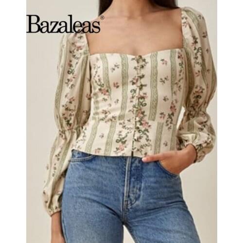 Женские рубашки в полоску Bazaleas China At AliExpress