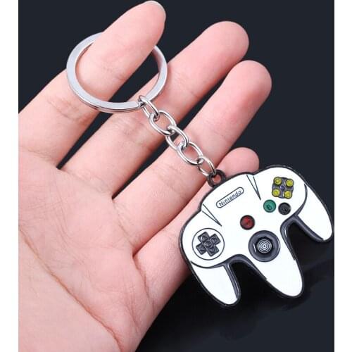 MIDY Game Machine Controller Handle Keychain Creative Joystick Model Metal Men Car Keyring For Boyfriend Gift Jewelry