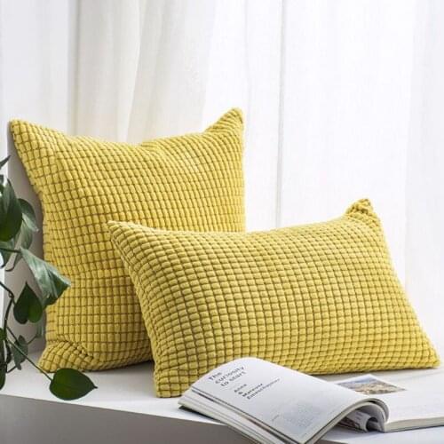 30x50cm/45x45cm Yellow Decorative Cushion Covers Pillow Case Sofa 60x60cm Simple Home Decor Throw Chair Pillowcase