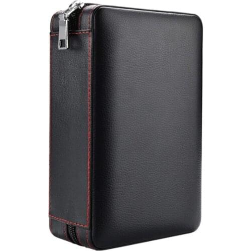 Cigar Storage Cigar Humidors Cigar Humidor Case Portable Cedar Wood Leather Travel Humidor Humidifier Set Gift Box