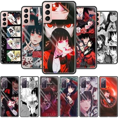 Kakegurui Jabami Yumeko Tempered Glass Case for Samsung Galaxy S20 FE S21 Ultra S10 Plus S10e S9 S8 Cases S21 FE Phone Cover Bag