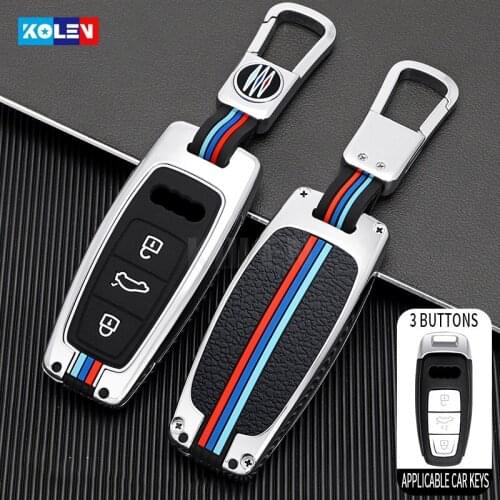 Zinc alloy Car Remote Key Cover Case Shell Fob For For Audi A6 C8 A7 A8 Q8 A4 Q5 D5 E-tron Car Smart Key Holder Auto Accessories