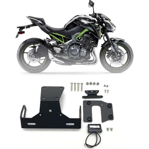 For KAWASAKI Z900 2017 2018 2019 2020 Motorcycle License Plate Holder Frame Tail Tidy with LED Light