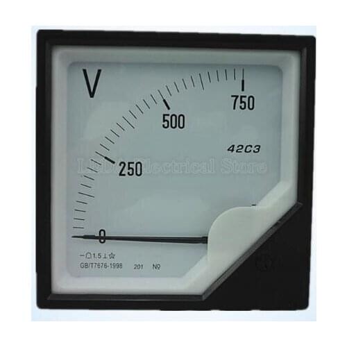 The Warranty Of 42Ll6-V DC 100V 150V 200V 250V 300V 400V 450V 500V 600V 750V pointer voltmeter is two years