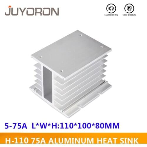 H-110 L*W*H:110*80*80mm Solid State Relay SSR radiator Heat Dissipator 75A Three Phase SSR Heat sink with fans