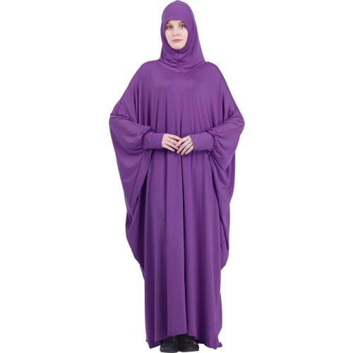 Eid Muslim Prayer Garment Women Hijab Dress Ramadan Long Gown Hooded Abayas Islamic Clothing Turkey Kaftan Robe Jilbab Djellaba