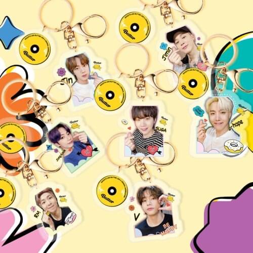 Kpop Bangtan Boys Movie Out New Album Butter Butter Acrylic Keychain Bag Decoration Pendant Jewelry