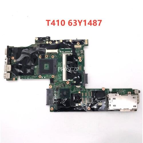 Free shipping For ThinkPad T410 T410I Laptop motherboard 63Y1487 100% working well