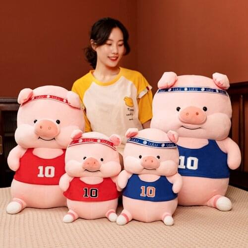 35-70CM Cute Cartoon Wears Basketball Sports Pig Plush Toy Fashion Creative Animal PIG Doll Children Birthday Christmas Gift
