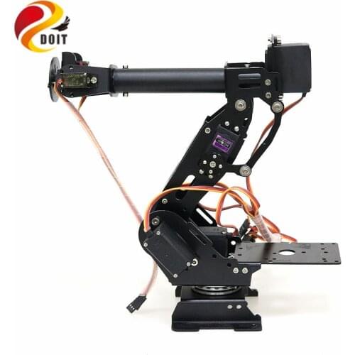 SZDOIT A Set 7-Axis Aluminum Alloy Metal Robotic Arm Kit 7DOF Manipulator for ABB Industrial Robot 7Pcs Metal Gear Servo DIY
